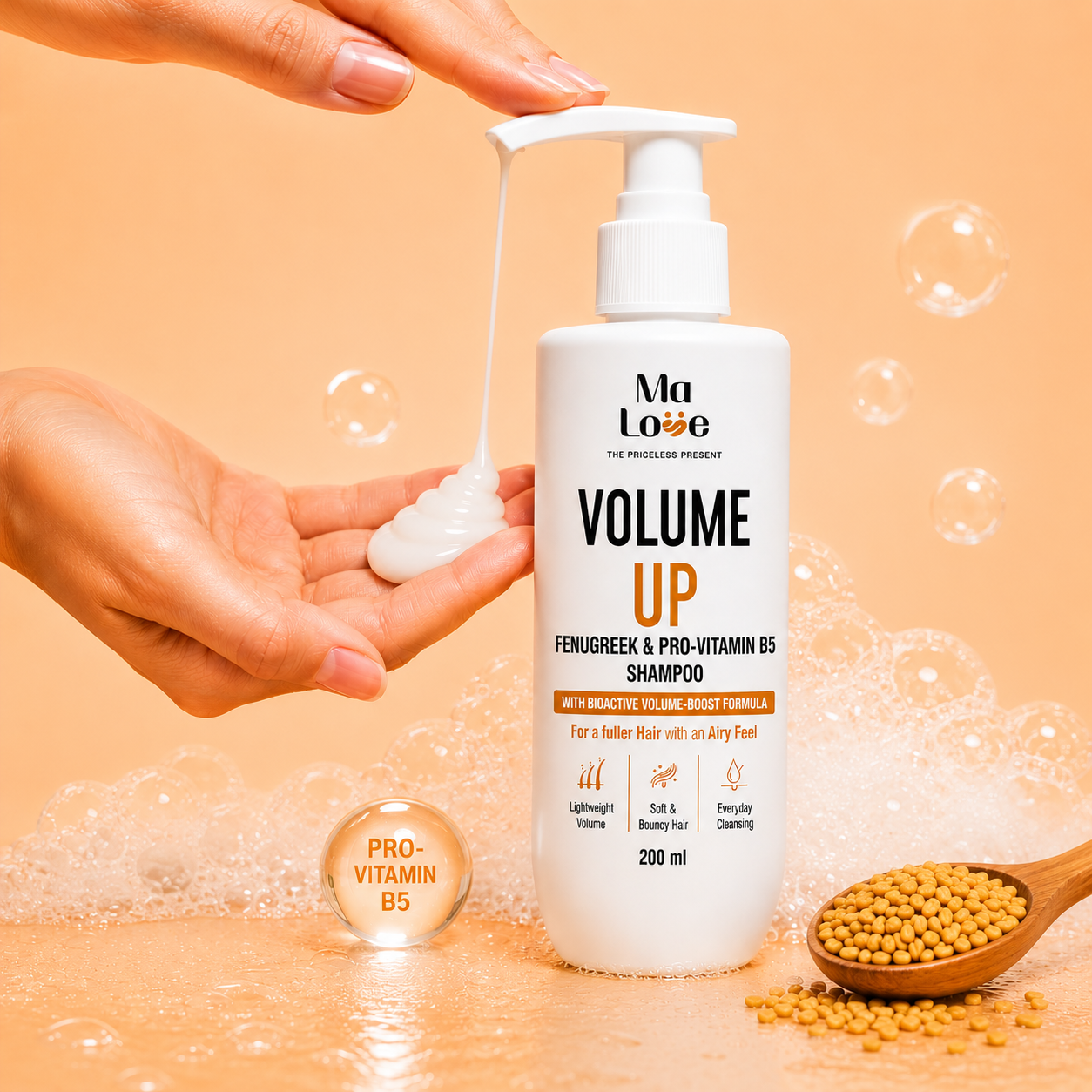 Volume Up Shampoo with Fenugreek & Pro Vitamin B5